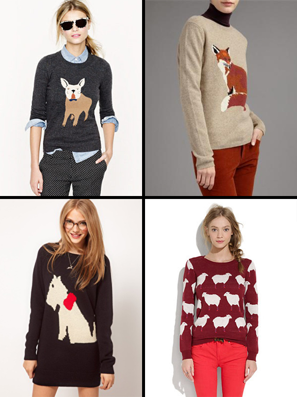animal sweaters