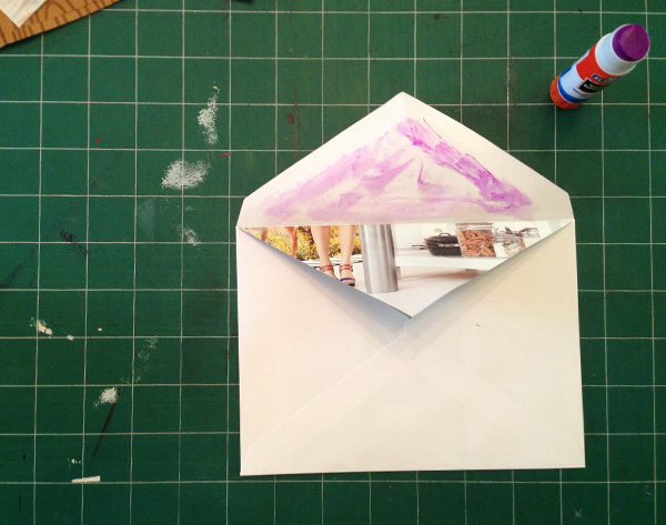 make your own stationery, envelope liner step 2