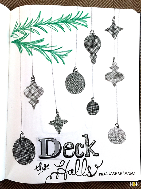 Deck the Halls from my sketchbook. | Hannah & Husband