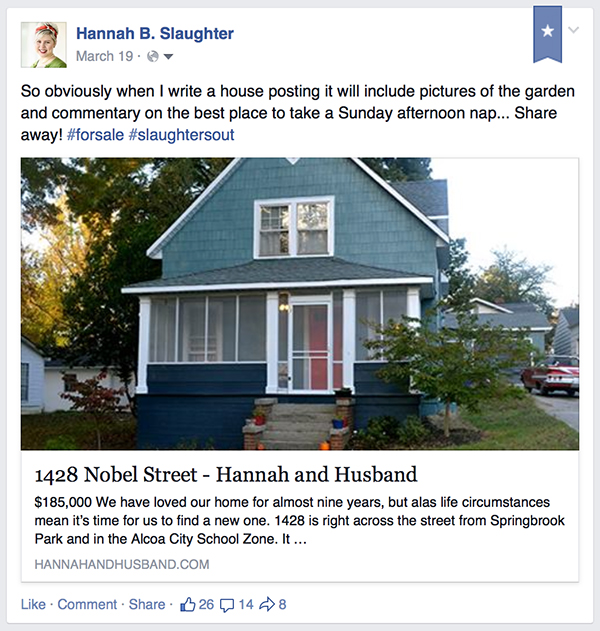 House for Sale | Hannah & Husband