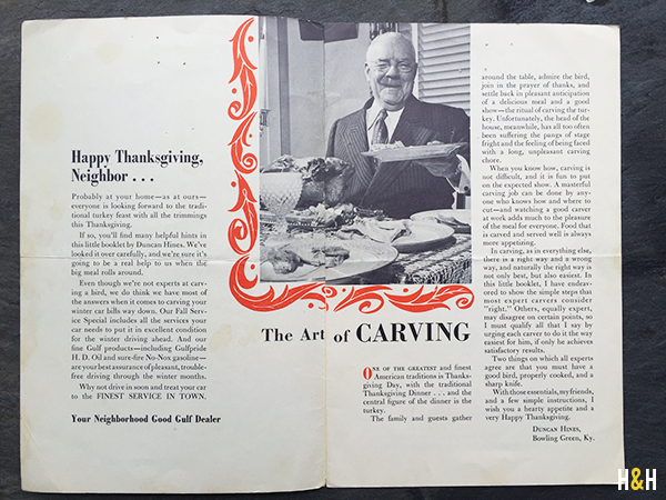 How to Carve a Turkey by Duncan Hines, 1953 | Hannah & Husband